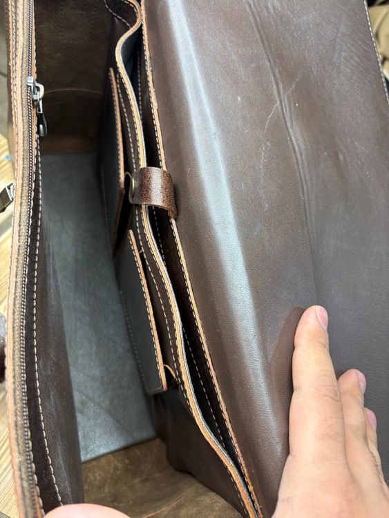 کیف مردانه اداری چرم طبیعی شتر فضای داخلی کیف