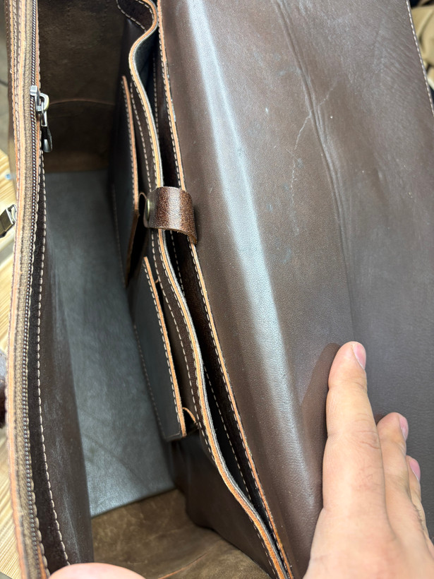 کیف مردانه اداری چرم طبیعی شتر فضای داخلی کیف